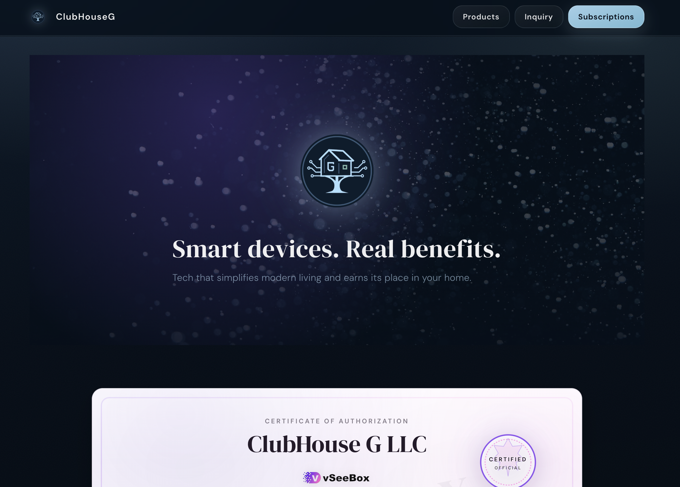 ClubHouseG Business Website